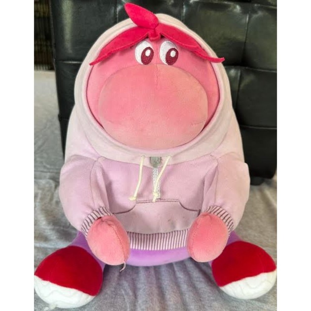 Pink Hippo Plush in Pink Hoodie Stuffed Animal 12 Inch Soft Toy